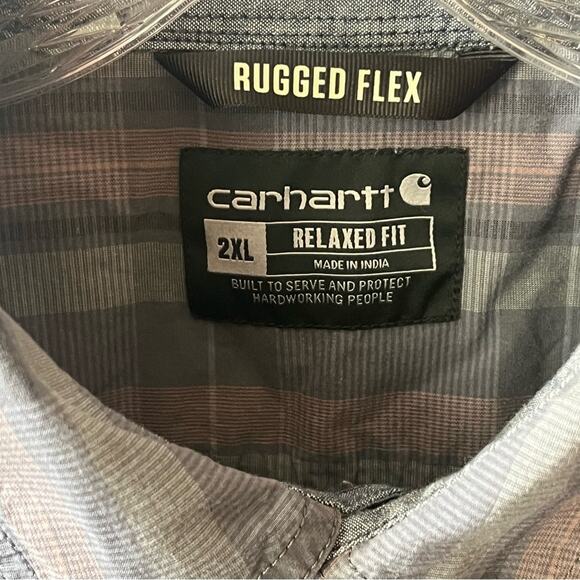 Carhartt Relaxed Fit Men's Short Sleeve Button Down Shirt Size 2XL - Picture 2 of 9